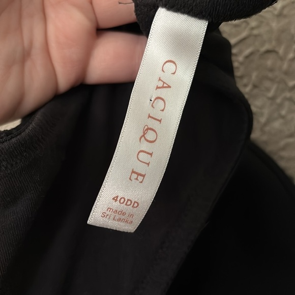 Women’s Cacique Basic Lightly Lined Tshirt Bra, 40DD, Black - Picture 7 of 7